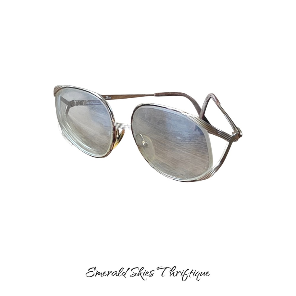 Vintage christian dior 80's eyeglasses frames 2387 gold  free shipping